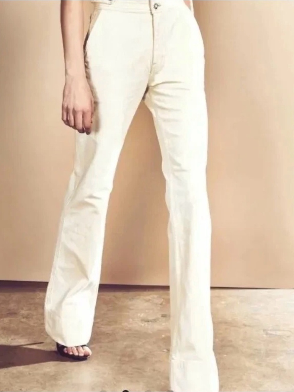 Current Elliott The Significant Other Wide Leg Jeans Size 25 in Ivory
